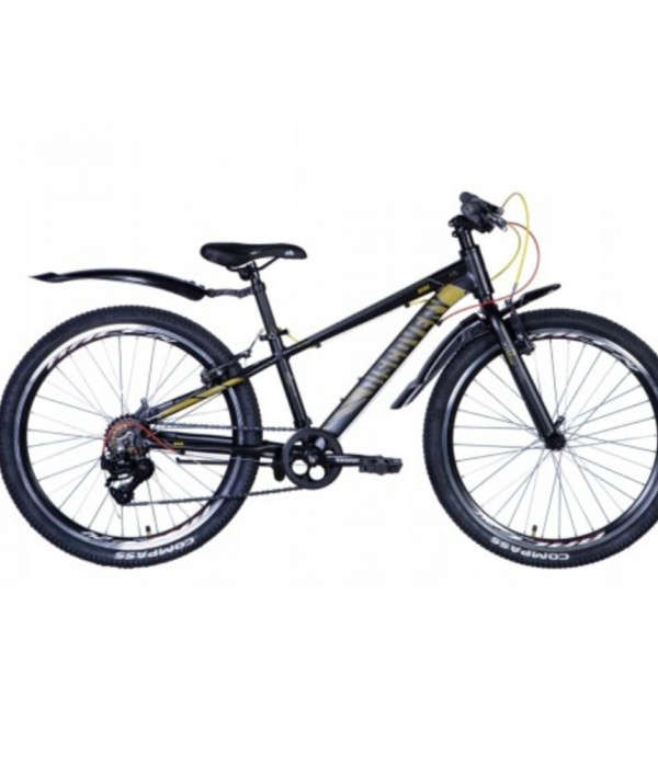 Bicykel AL 24 Discovery QUBE 11,5 black-yellow